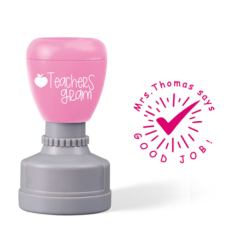 Personalized Good Job Teacher Stamp