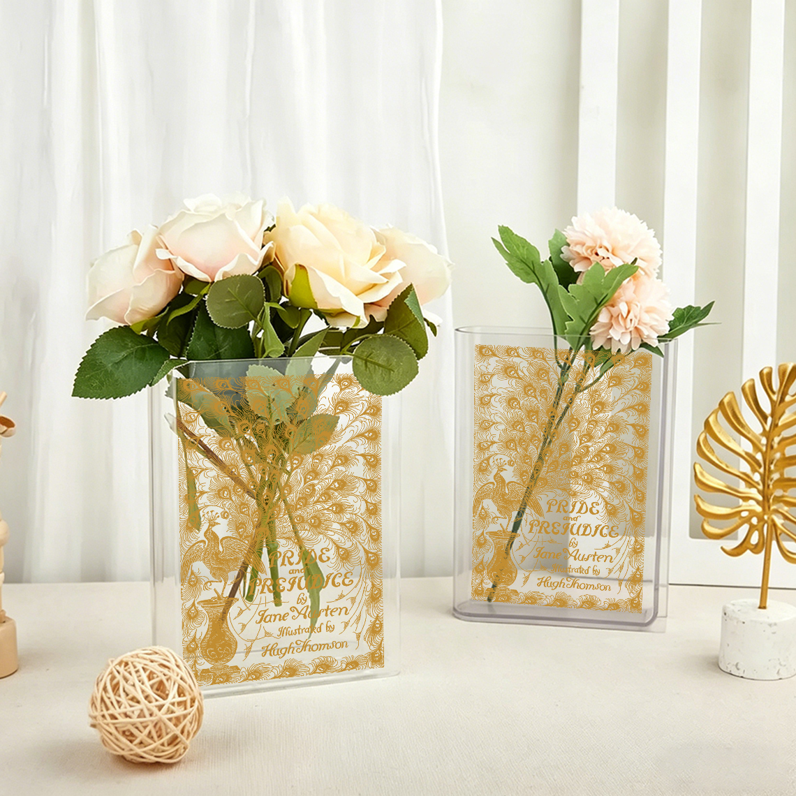 Book Lover Acrylic Teacher Book Vase