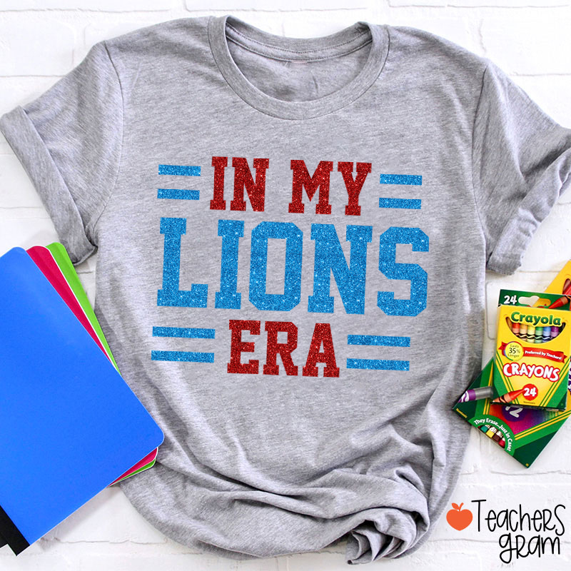 Personalized Mascot Glitter In My School Spirit Era Teacher T-Shirt