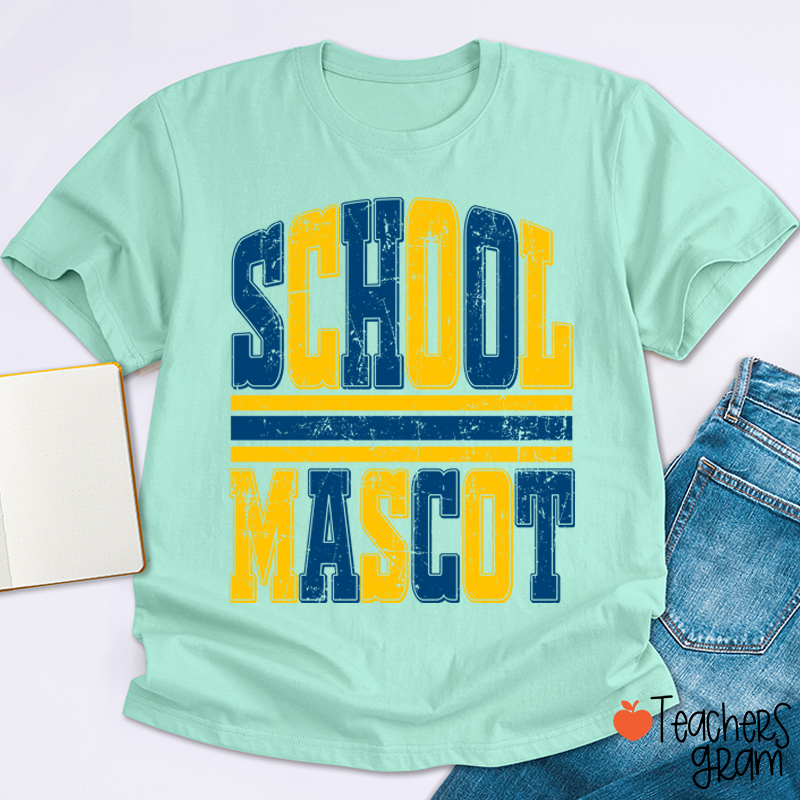 Personalized Sport Distressed Striped Teacher T-Shirt