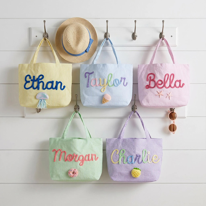 Personalized Name Summer Vacation Beach Tote Bag