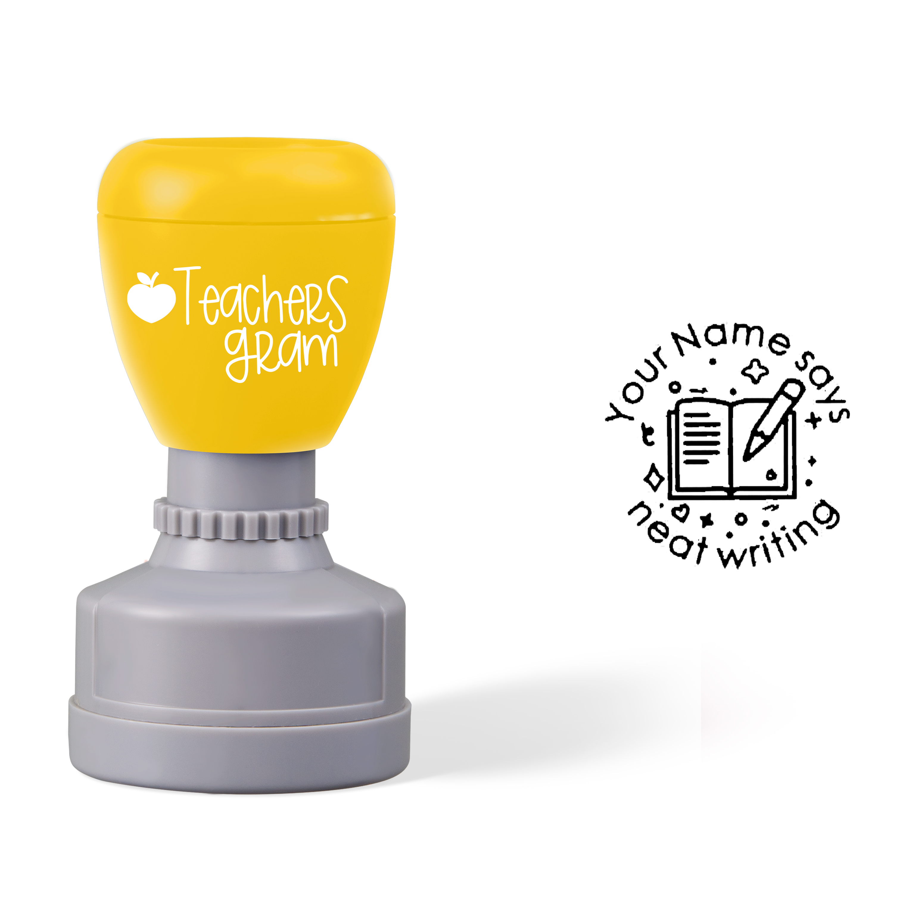 Personalized Name Says Neat Writing Teacher Stamp