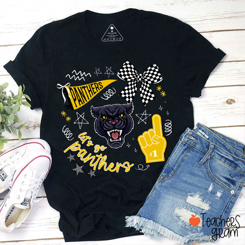 Personalized Mascot Let's Go School Spirit Teacher T-Shirt