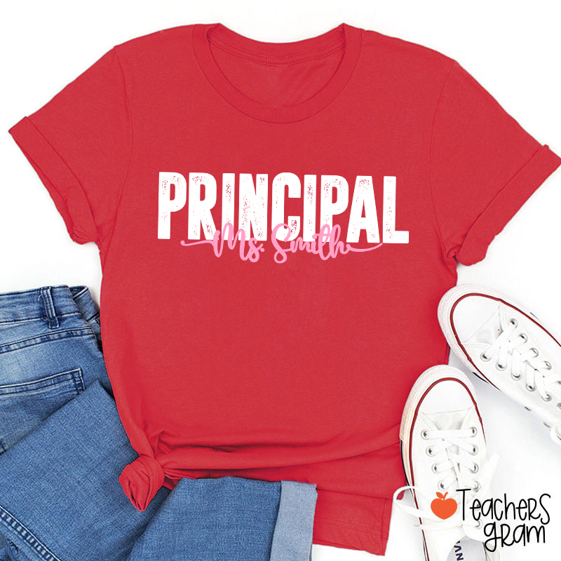 Personalized Name Distressed Assistant Teacher T-Shirt