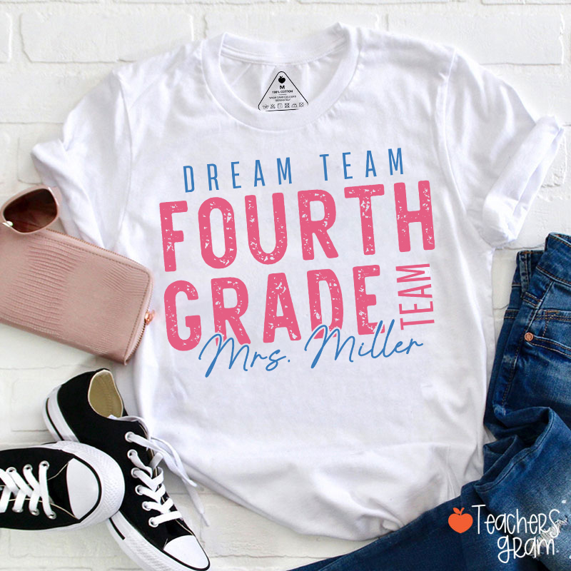 Personalized Grade School Supply Teacher T-Shirt