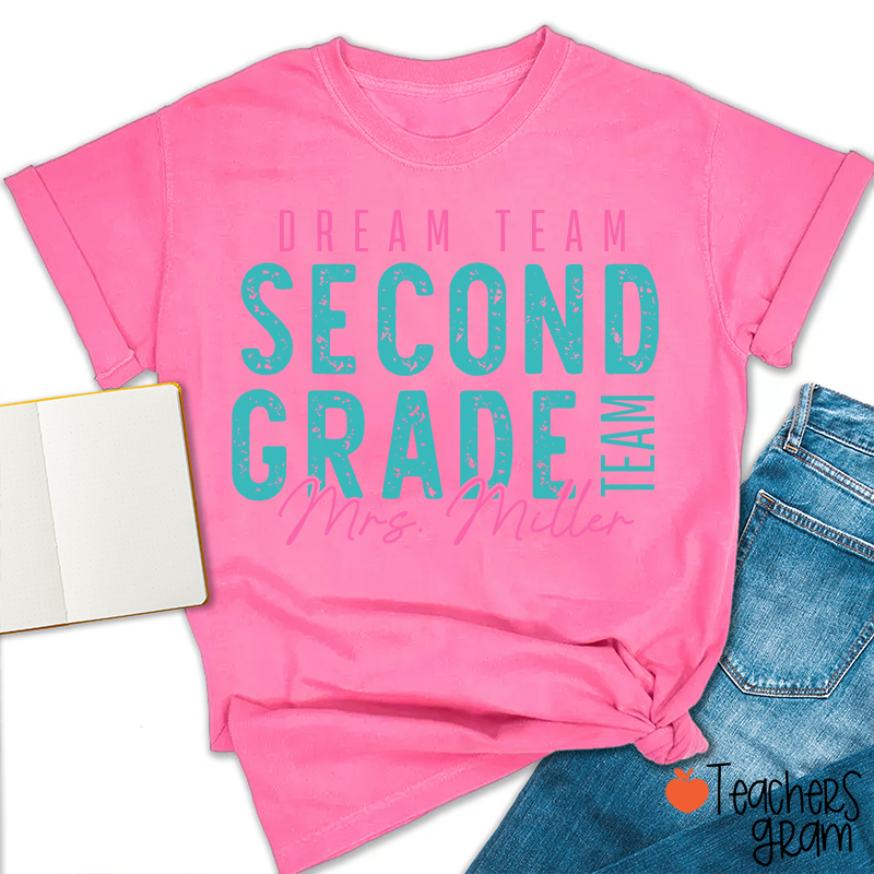 Personalized Grade School Supply Teacher T-Shirt