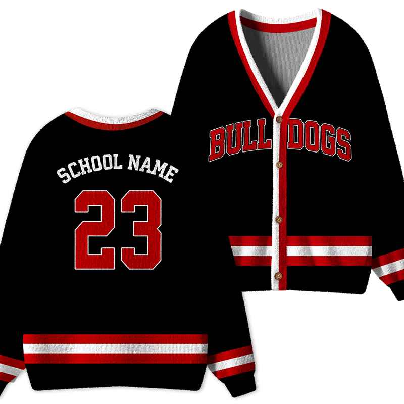 Personalized Mascot School Spirit Teacher Ugly Cardigan Sweaters