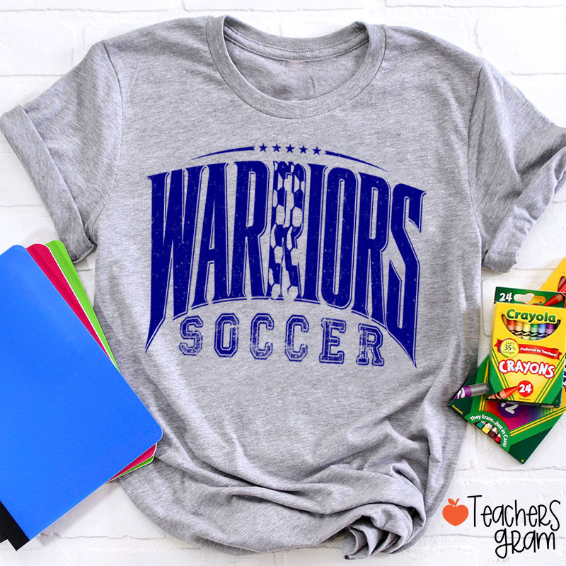 Personalized Mascot Vintage Distressed Football Star Graphic Teacher T‑Shirt