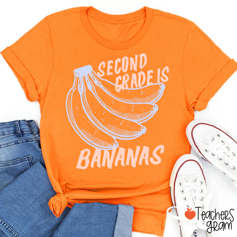 Personalized Grade Bananas Teacher T-Shirt