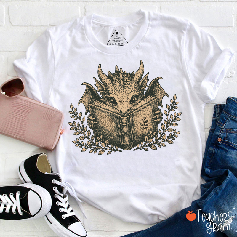 Reading Dragon Teacher T-Shirt