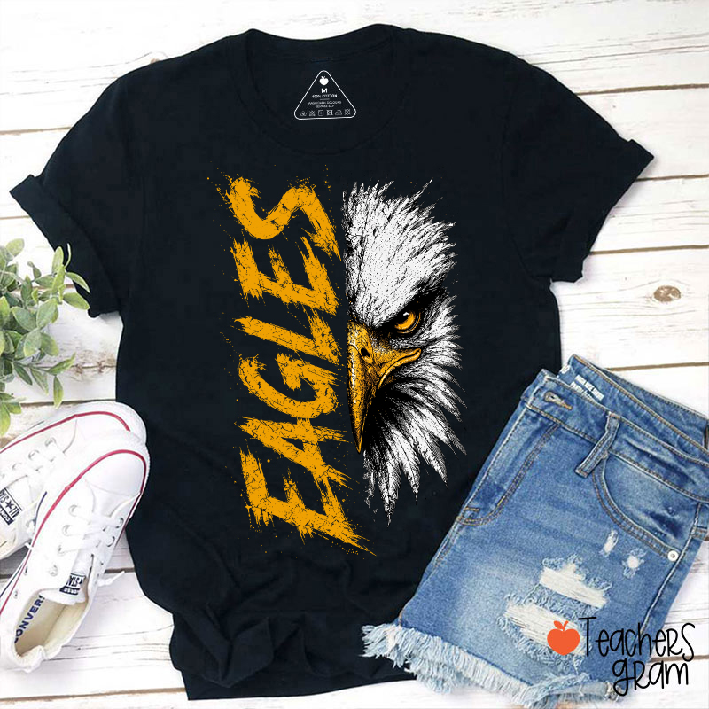Personalized Mascot Distressed Animal Face Teacher T-Shirt
