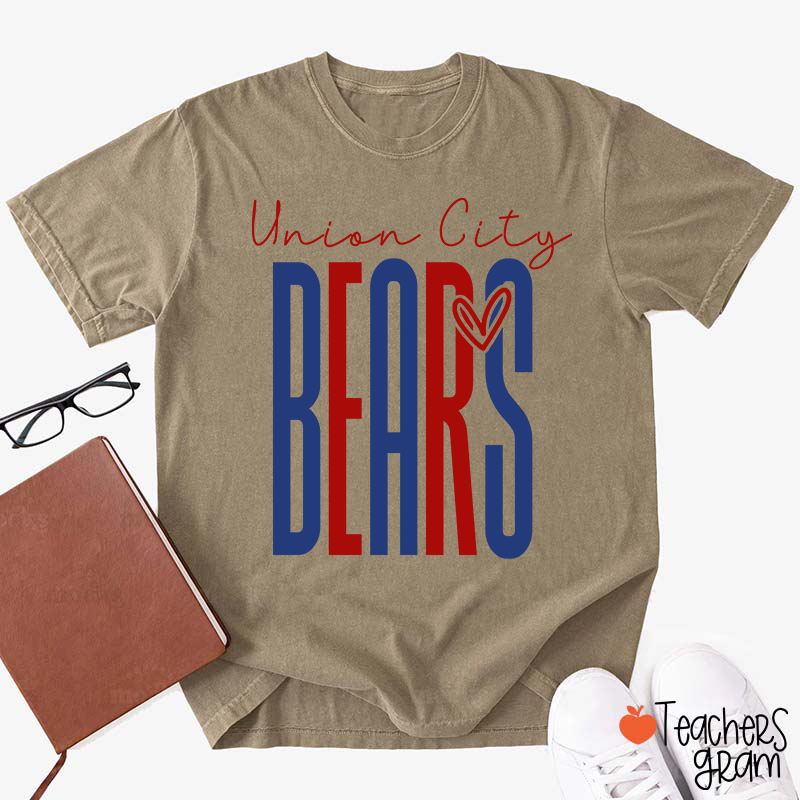 Personalized Mascot Heart Teacher T-Shirt