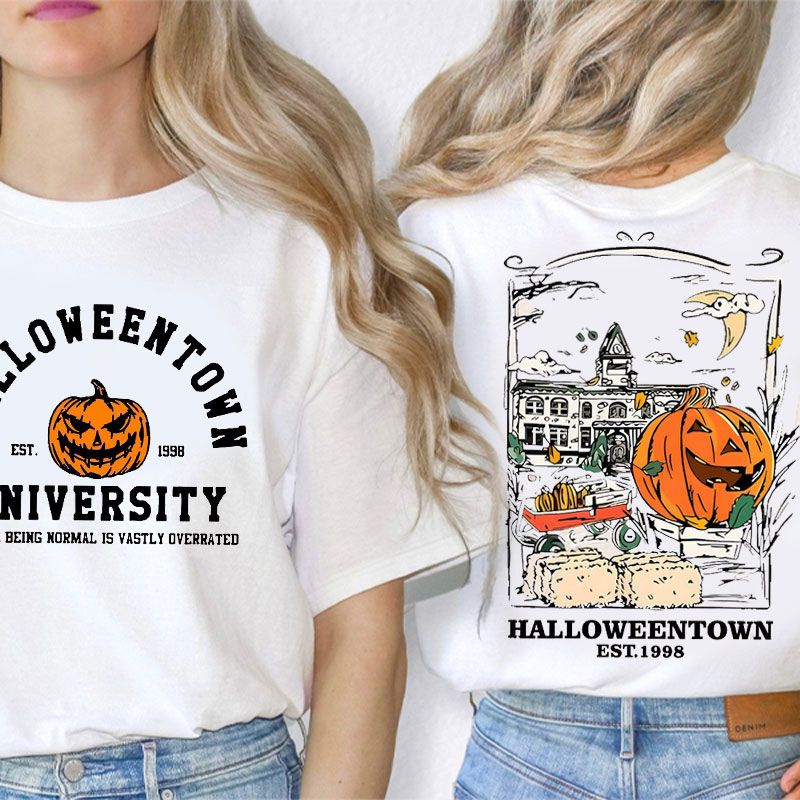 Halloweentown University Halloween Teacher Two Sided T-Shirt