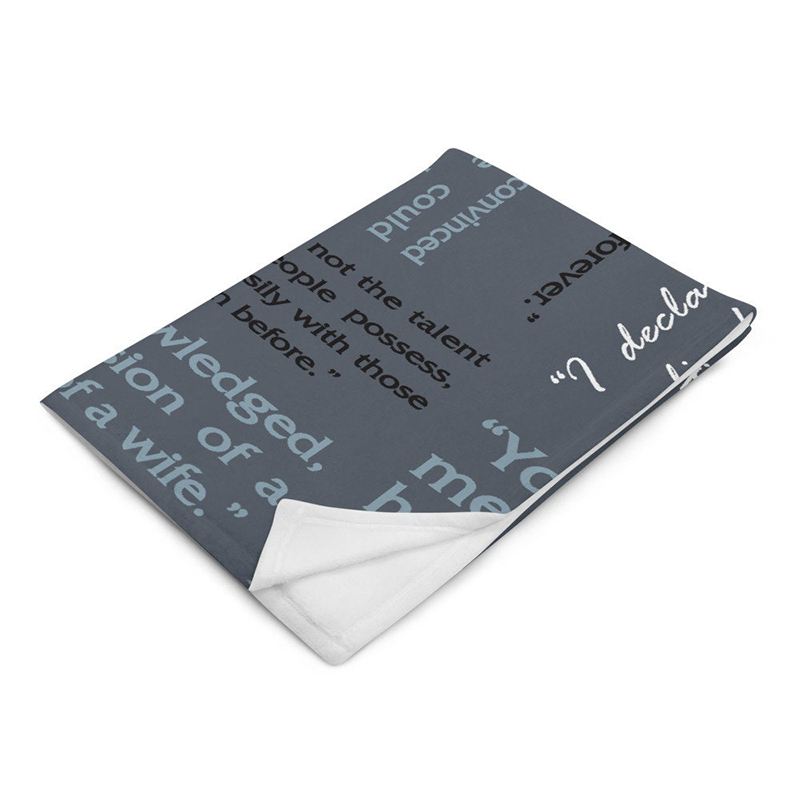 Pride And Prejudice Quotes Teacher Blanket
