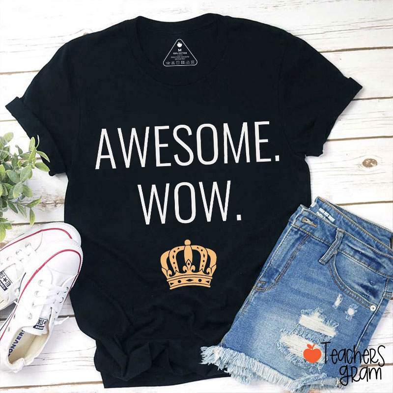 Awesome Wow Hamilton Teacher T-Shirt