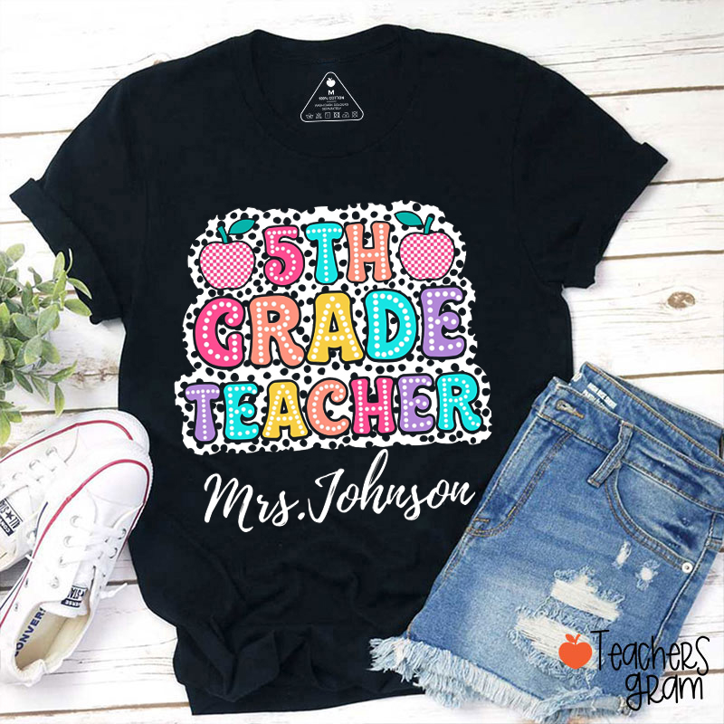 Personalized Name And Grade Team Teacher T-Shirt