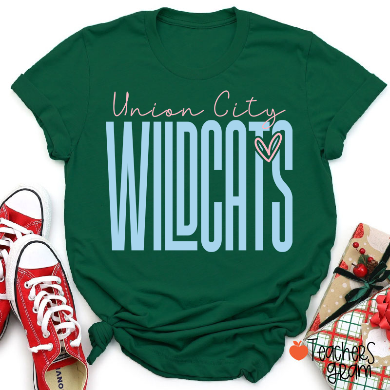 Personalized Mascot Heart Teacher T-Shirt