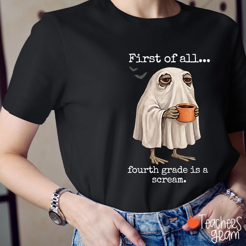 Personalized Grade Funny Frog Monster Character Bat Teacher T‑Shirt
