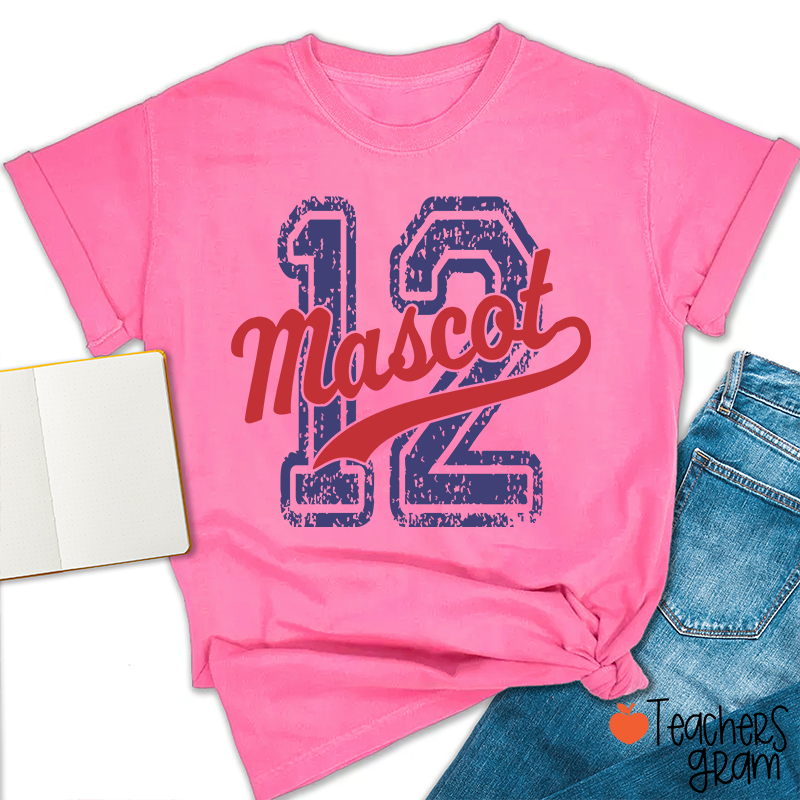 Personalized Mascot Vintage Number Graphic Sports Teacher T‑Shirt