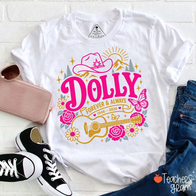 Dolly Forever Always Western Floral Teacher T‑Shirt
