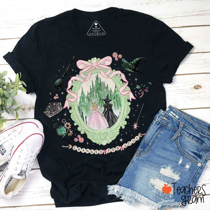 Coquette Bow Wicked Change For Good Teacher T-Shirt