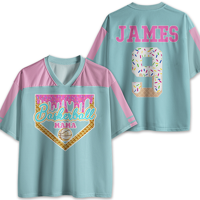 Personalized Mascot Cookie Ice Cream Drops Teacher Mesh Jersey