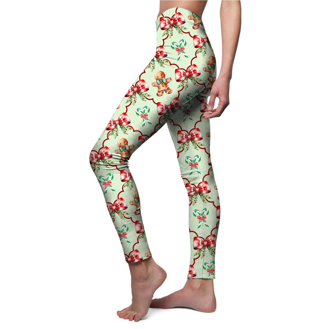 Gingerbread Man And Christmas Teacher Leggings