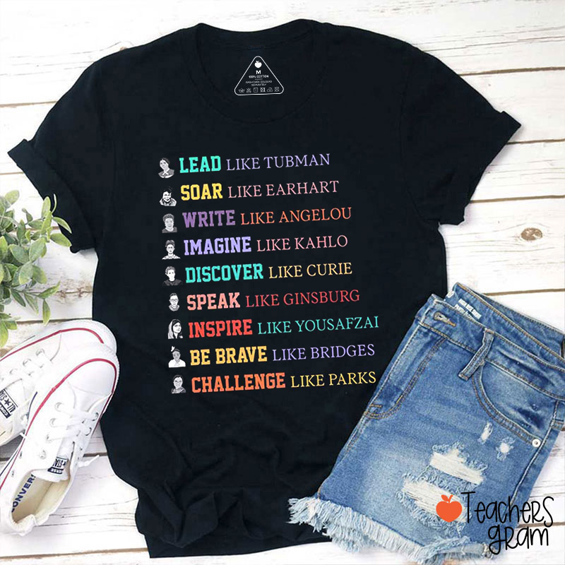 Lead Soar Write Inspire Teacher T-Shirt