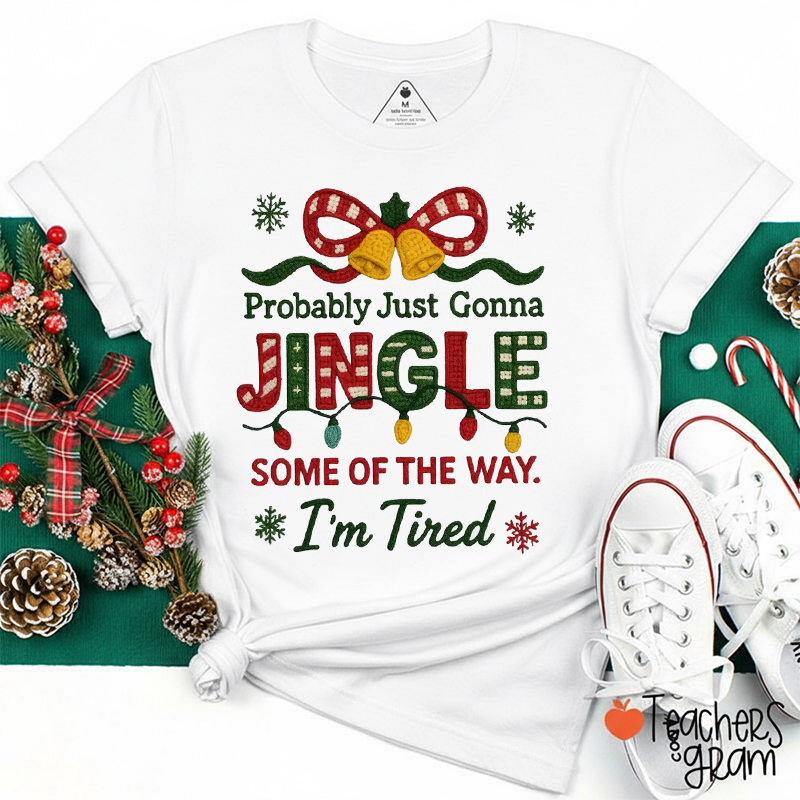 Faux Yarn I'm Tired Teacher T-Shirt