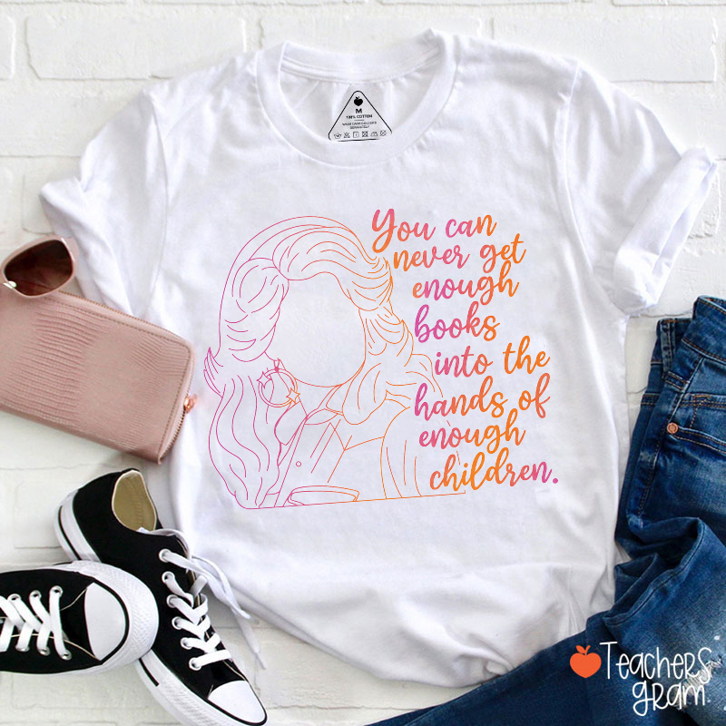 Dolly Parton Book Quote Line Art Teacher T‑Shirt