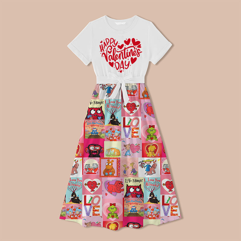 Happy Valentine's Day Teacher One Piece Dress