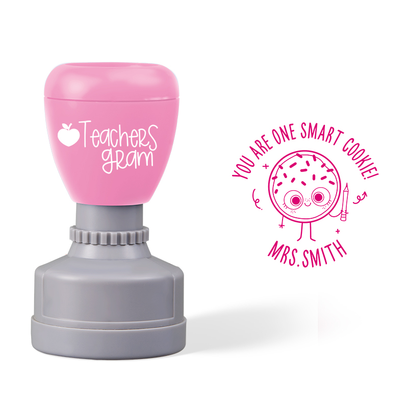 Personalized Name You Are One Smart Cookie Teacher Stamp