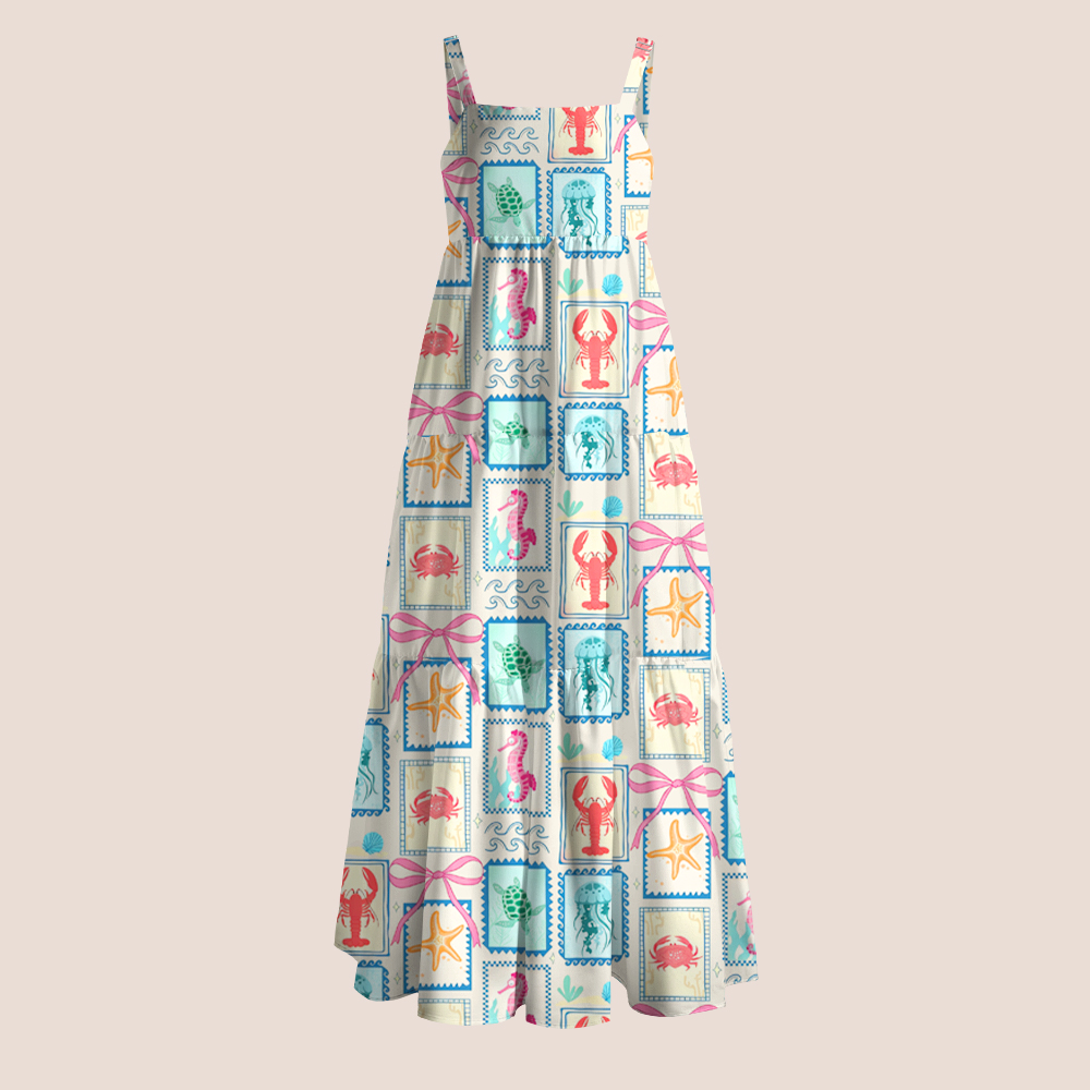Beachside Summer Vibes Teacher Slip Dress