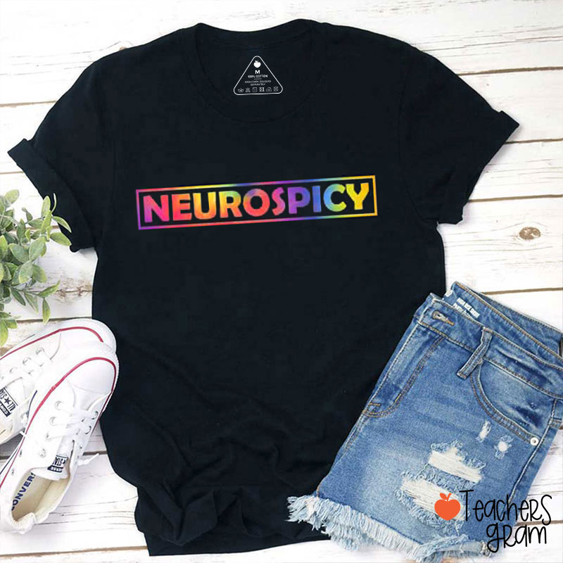 Colorful Neurospicy Teacher T-Shirt