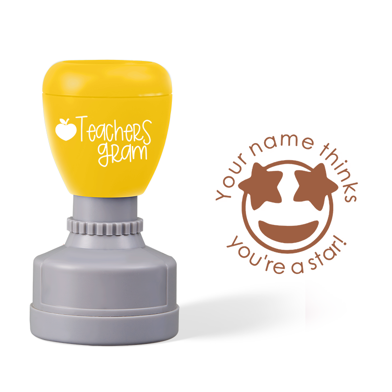 Personalized Name Thinks You Are A Star Teacher Stamp
