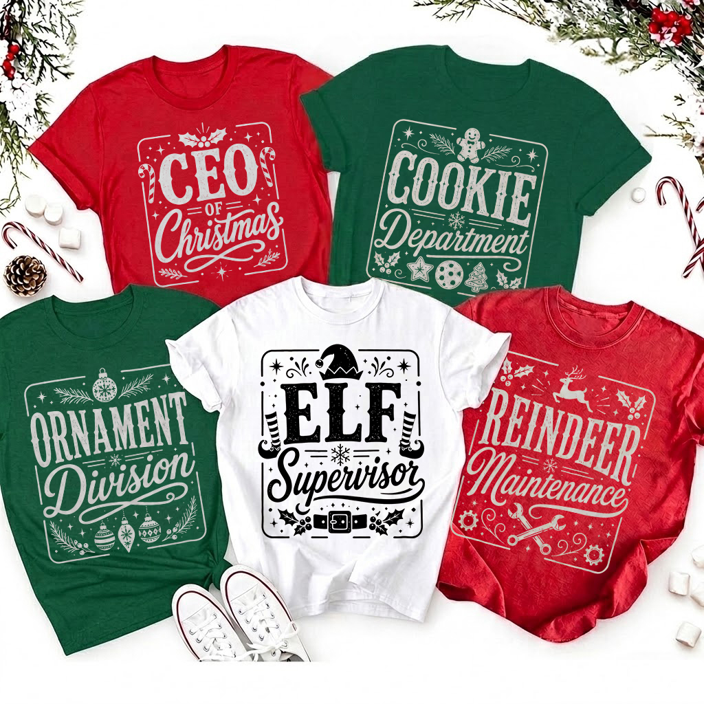 Personalized Christmas Job Matching Teacher T-Shirt
