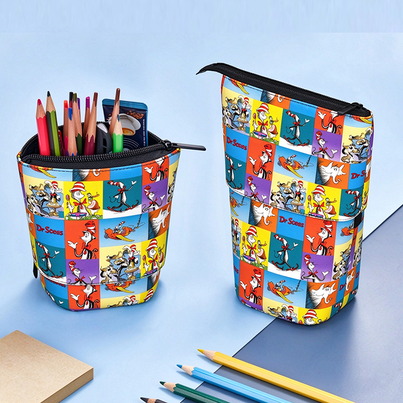 Hat Cat And The Elephant Teacher Pop-Up Standing Pencil Case