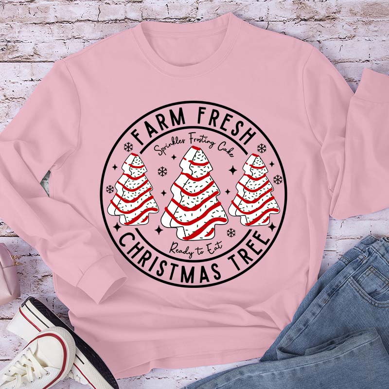 Farm Fresh Christmas Tree Teacher Long Sleeve T-Shirt