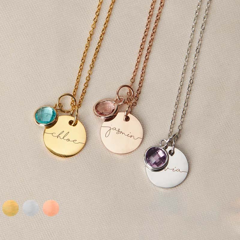 Personalized Birthstone Teacher Necklace