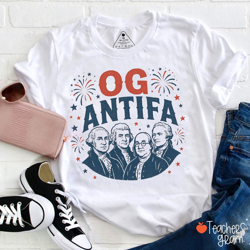 OG Antifa Founding Fathers Historical Liberal Teacher T-Shirt