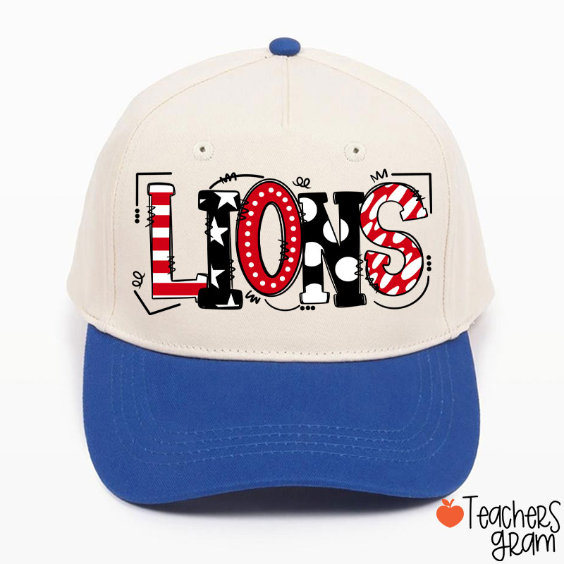 Personalized Mascot Cute Fonts Game Day Teacher Baseball Cap