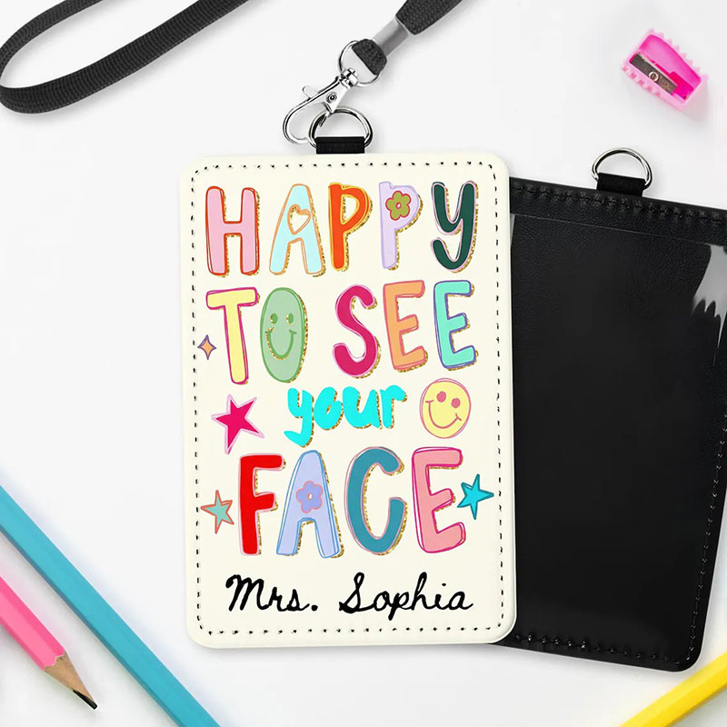 Personalized Name Motivational Teacher Card Holder