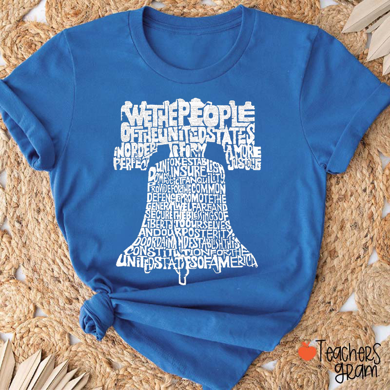 Pop Art Liberty Bell Teacher T-Shirt