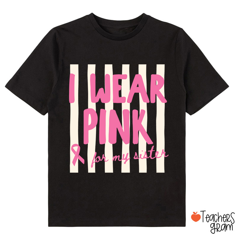 Personalized I Wear Pink For My Pink Ribbon Kids T-Shirt