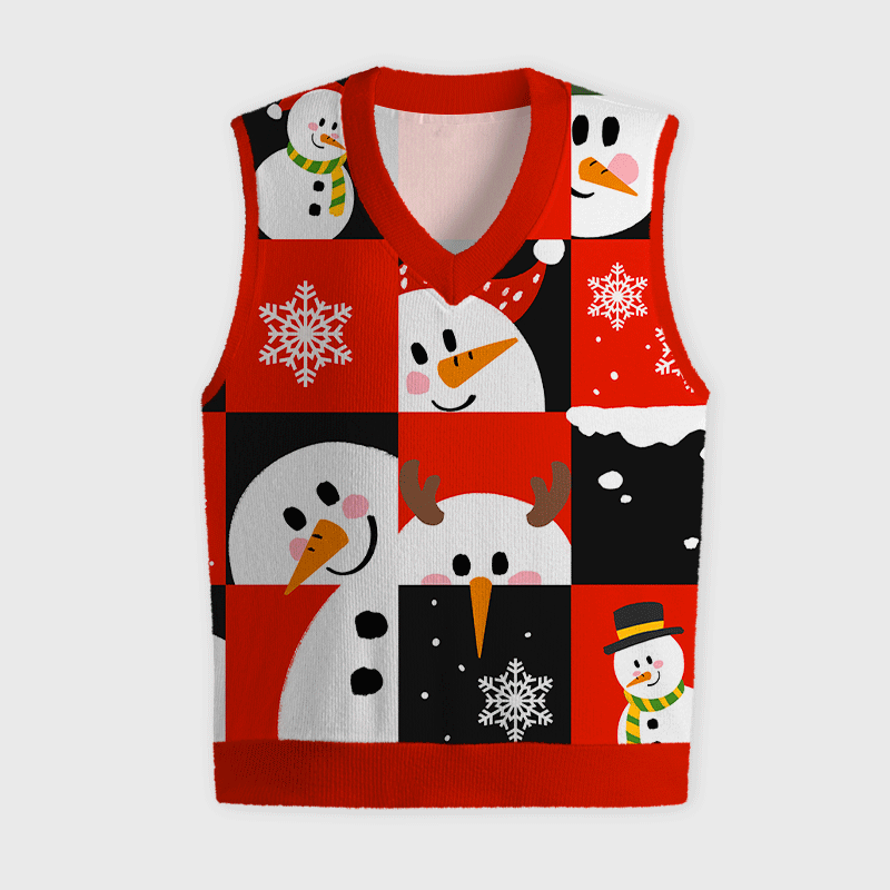 Cute Christmas Snowman Teacher Ugly Christmas Vest