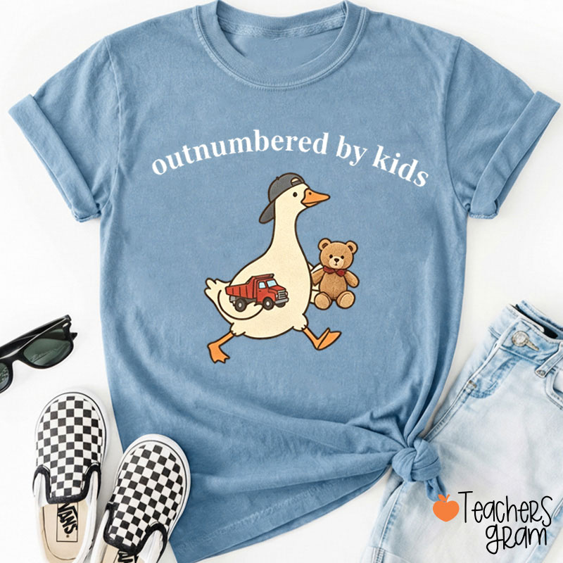 Outnumbered By Kids Teacher T-Shirt