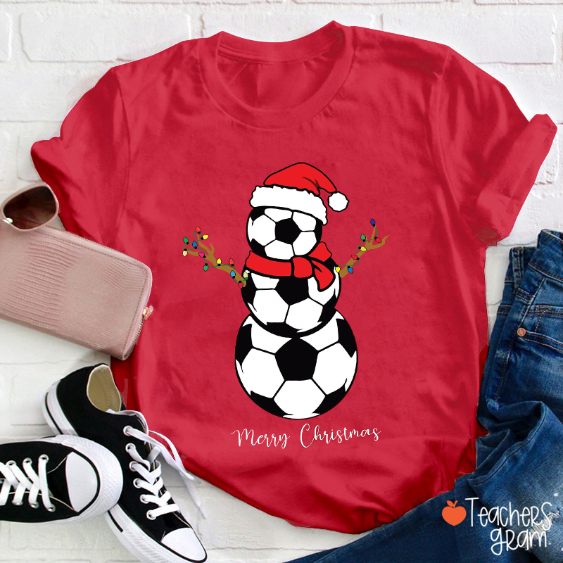 Personalized Sport Snowman Christmas Teacher T-Shirt