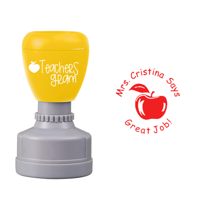 Personalized Name Says Great Job Teacher Stamp