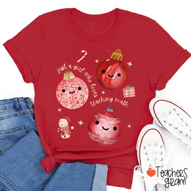 Personalized Subjects Just A Girl Who Love Teaching Teacher T-Shirt