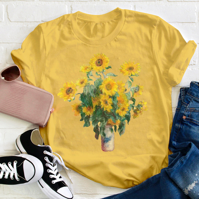 Sunflower Art Teacher T-Shirt